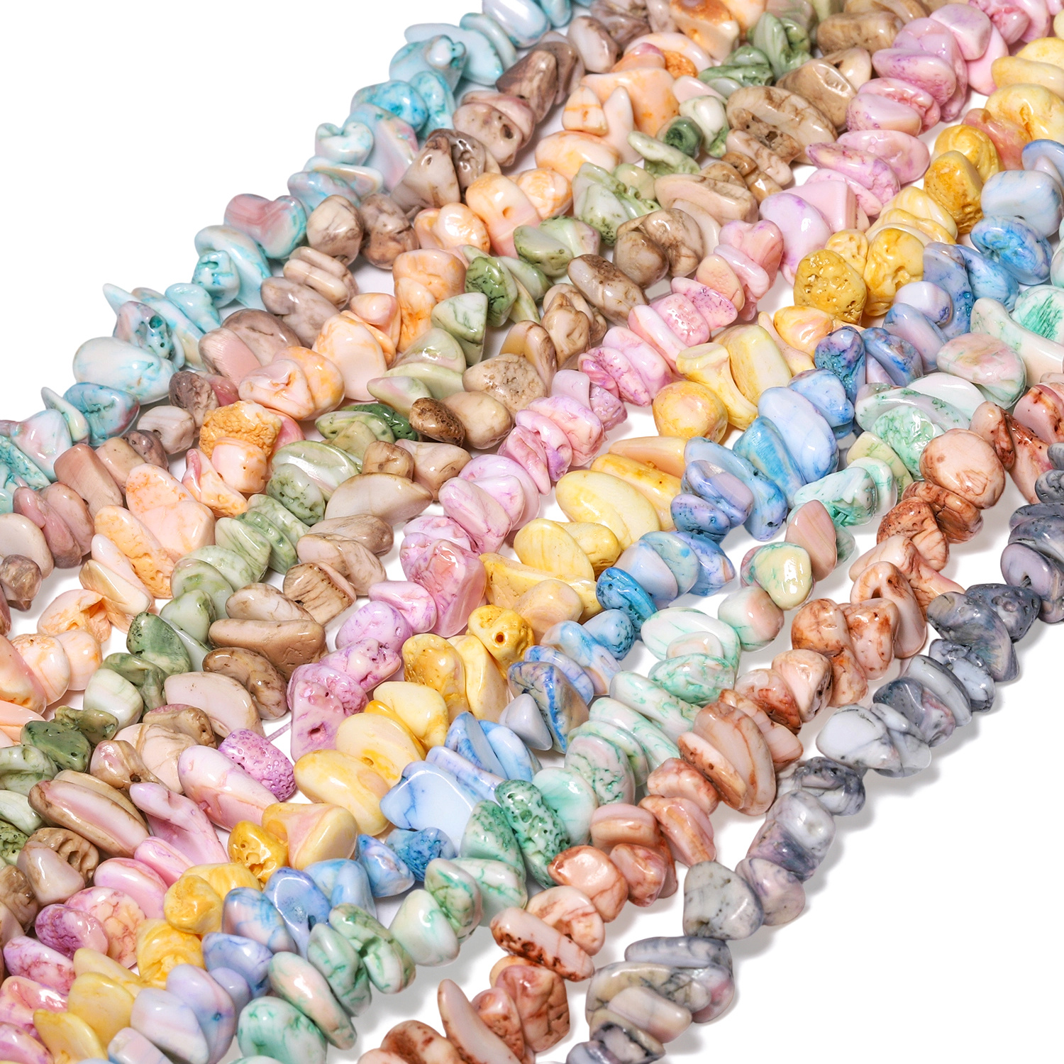 Natural Stone Multicolor Jasper Chip Beads for DIY Jewelry